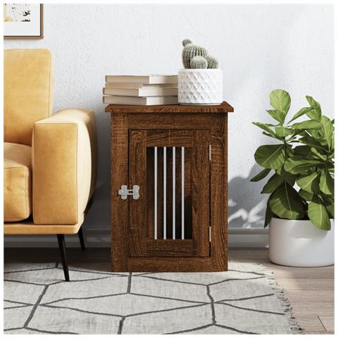 Gabbia Cani Arredamento Rovere Marrone 45x62x59cm Multistrato - Foto 2