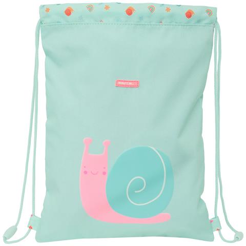 Zainetto Con Cordini Safta Caracol Turchese 26 X 34 X 1 Cm - Foto 1
