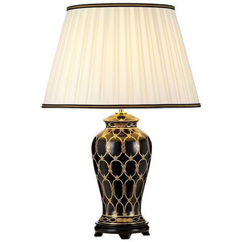 Lampada Da Scrivania Contemporanea Taipei Porcellana Oro 1 Luce E27 - Foto 1