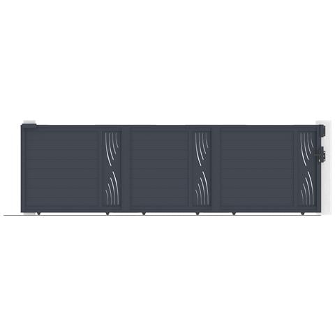 Cancello Scorrevole 5m Veleta H. 140 Grigio Alluminio - Foto 2