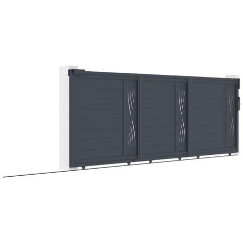 Cancello Scorrevole 5m Veleta H. 140 Grigio Alluminio - Foto 8
