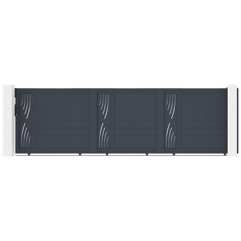 Cancello Scorrevole 5m Veleta H. 140 Grigio Alluminio - Foto 1