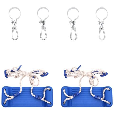 Seggiolini Per Altalena Con Corde 2 Pz Blu 38x16 Cm Pe - Foto 1
