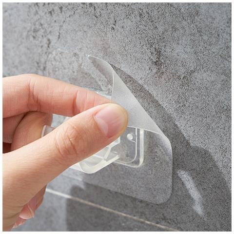 Supporto Autoadesivo Per Bastone Per Tende, Confezione Da 4 Pezzi - Foto 2