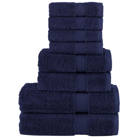 Set ASciugamani SOLUND 8 pz Blu Navy 600 gsm - Foto 1