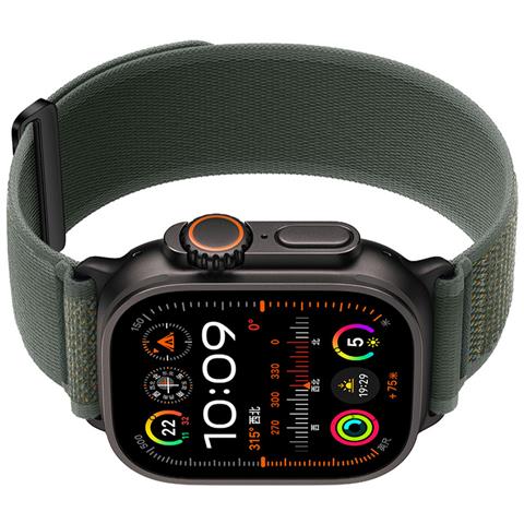 Cinturini Per Orologi In Nylon Compatibili Con Apple Watch - Cinturini Sportivi Traspiranti Per Iwatch Serie 8/7/6/5/4/3/2/1/se/ultra Green L - Foto 2
