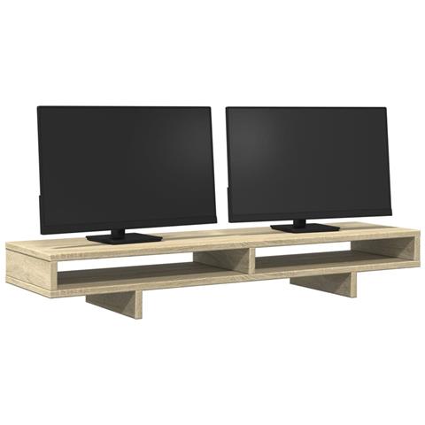 Supporto Monitor Rovere Sonoma 100x27x15 Cm Legno Multistrato - Foto 3