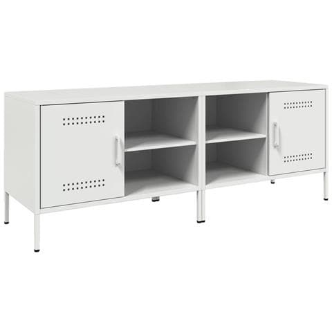 Mobili Tv 2pz Bianchi 68x39x50,5 Cm In Acciaio - Foto 2