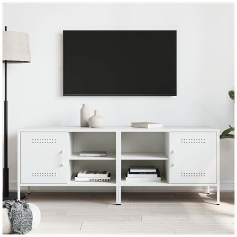 Mobili Tv 2pz Bianchi 68x39x50,5 Cm In Acciaio - Foto 3