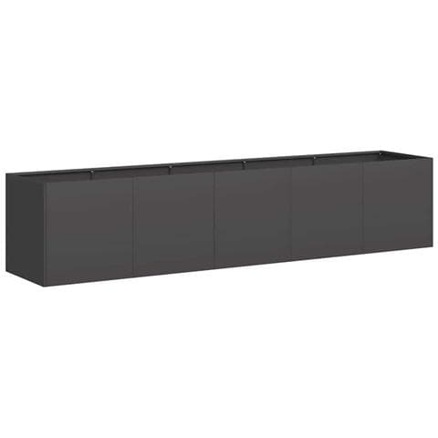 Fioriera Nera 200x40x40 Cm In Acciaio Laminato A Freddo - Foto 2