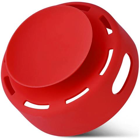 Custodia In Silicone Per Amazon Echo Dot (gen 2) Con Ventosa 8x4x8 Cm. Colore Rosso - Foto 2