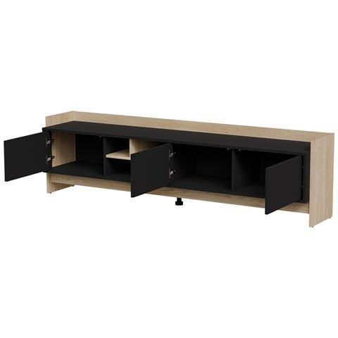 Armadio RTV PORTO 3D 190x38x50 rovere /nero - Foto 2