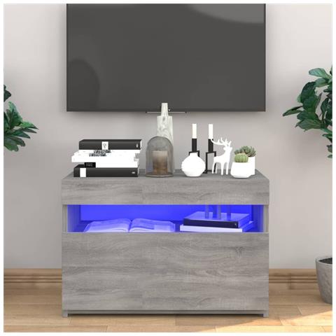 Mobile Porta Tv Con Luci Led Grigio Sonoma 60x35x40 Cm - Foto 2