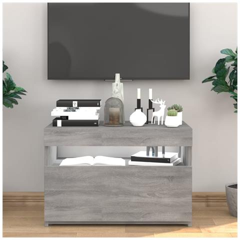 Mobile Porta Tv Con Luci Led Grigio Sonoma 60x35x40 Cm - Foto 8