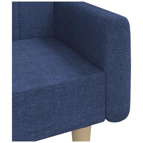Divano Letto a 2 Posti Blu in Tessuto - Foto 9