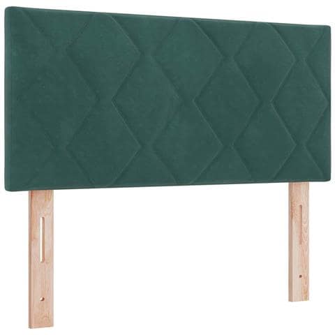 Testiera  Design a Blocchi di Diamante Verde Scuro 100 cm in Velluto - Foto 1