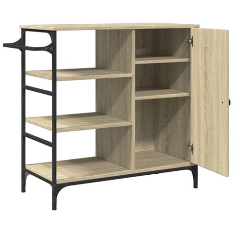 Carrello da Cucina Rovere Sonoma 87,5x38,5x84,5 cm Multistrato - Foto 9