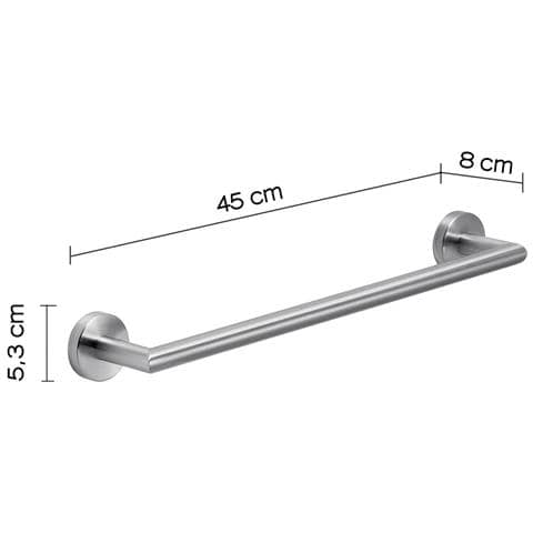 Portasalviette 45 Cm Da Muro In Acciaio Inox Aisi 304 5021-45 Serie Project Satinato - Foto 2