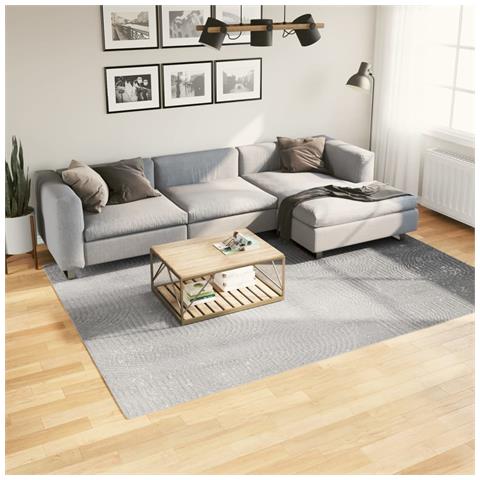 Lusso Casadino - Tappeto Iza A Pelo Corto Aspetto Scandinavo Grigio 200x280 Cm - Foto 8