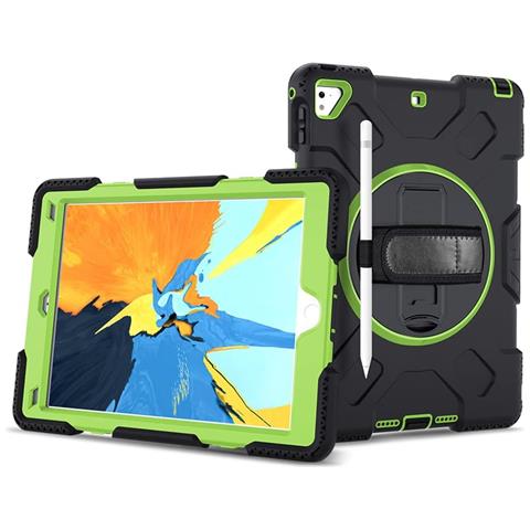 Custodia Per Ipad 9/8/7 10.2"" Blindata Con Supporto Rotante Nera - Foto 1