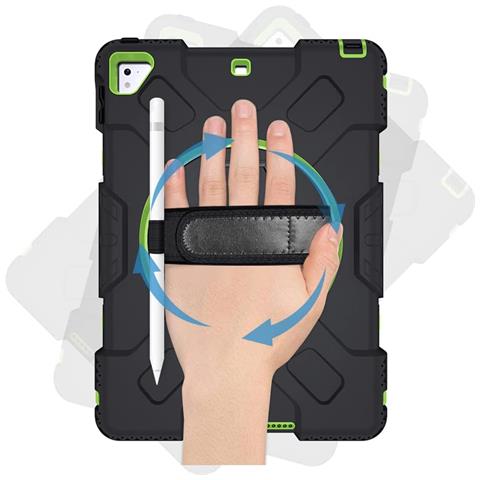 Custodia Per Ipad 9/8/7 10.2"" Blindata Con Supporto Rotante Nera - Foto 4