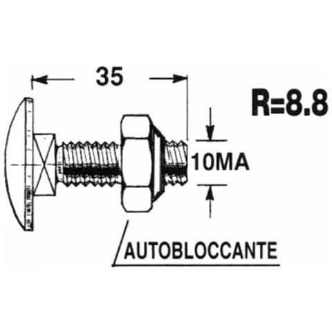 Bullone M10x35 Per Coltello Miscelatore Confezione Da 20 Pezzi - Foto 1
