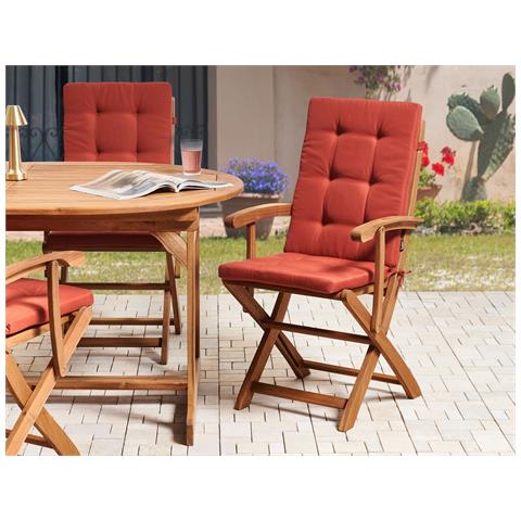 Set Di 2 Cuscini Schiena /seduta Maui Premium Rosso - Foto 1