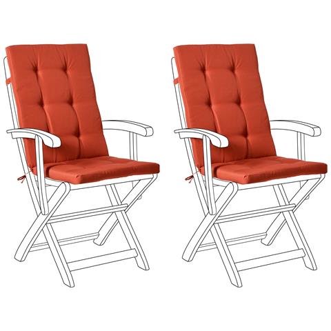Set Di 2 Cuscini Schiena /seduta Maui Premium Rosso - Foto 2