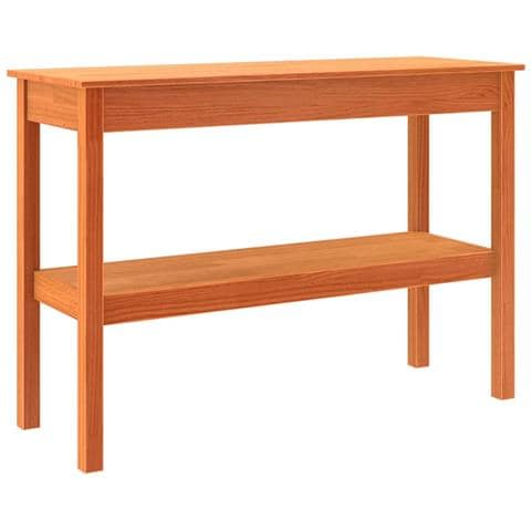 Tavolo consolle con lo scaffale Cera marrone 110 x 40 x 75 cm - Foto 1