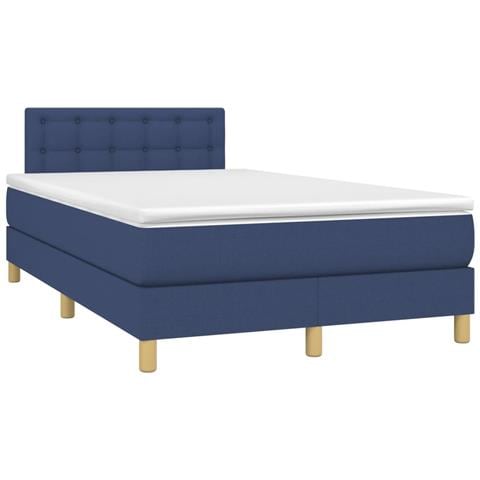Giroletto a Molle con Materasso Blu 120x190 cm in Tessuto - Foto 1