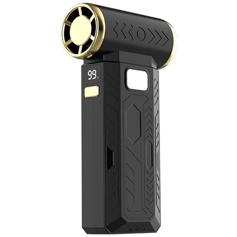 Soffiatore Turbo Ad Alta Velocità: Soffiatore Portatile Potente Con Luce Led E Velocità Regolabile Black - Foto 1