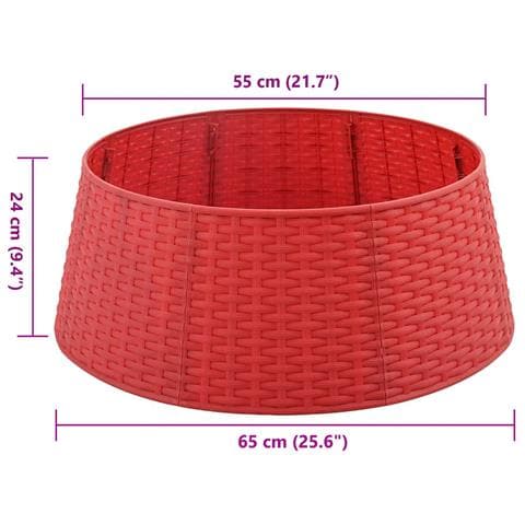 GonnaperAlberodiNatale Rosso Ø 65 x 23 cm Plastica - Foto 8