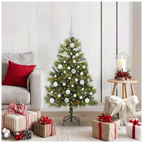 Albero di Natale artificiale pieghevole con coni Verde 120 cm - Foto 2