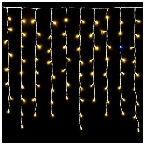 Tenda 200led 5m X 30-70-40-60cm Filo Bianco Flash Bianco Ip65 (luce Gialla) - Foto 1