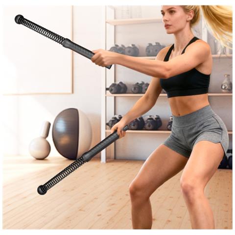 Corda Per Allenamento Senza Fili: Corde Fitness In Acciaio A Molla Per Forza & Esercizi Completi Black - Foto 2