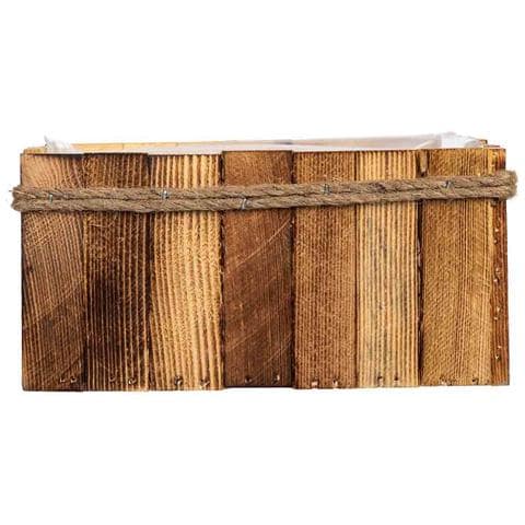 Cesto Rettangolare In Legno 21x15x10h Cm - Foto 2