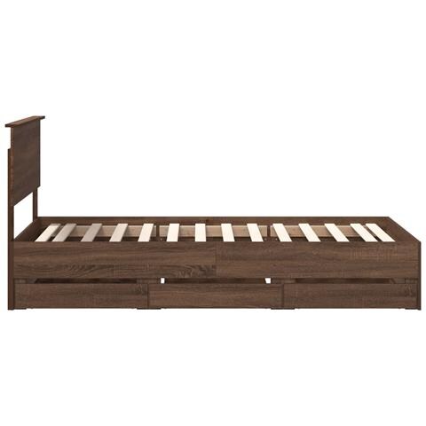 Struttura del letto con cassetto Rovere Marrone 90 x 190 cm - Foto 9