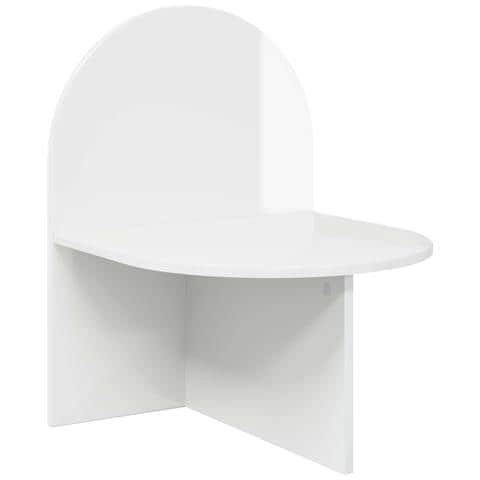 Comodino Bianco Lucido 48 x 49 x 65 cm Legno ingegnerizzato - Foto 1