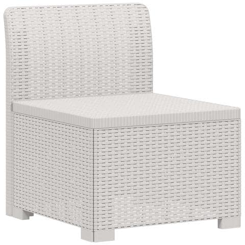 Divano da Giardino a 1 Posto Aspetto Rattan PP Bianco - Foto 1