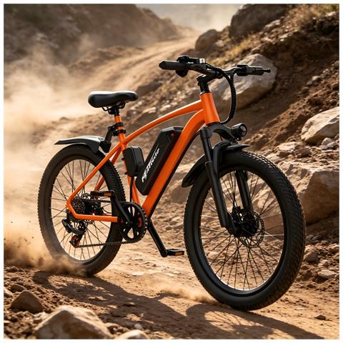 Q7 Bicicletta Elettrica Urbana 250w Batteria 36v 10ah Amovibile 45km Pneumatici 26'' Disco 7 Velocità Lcd 3 Modi - Foto 8