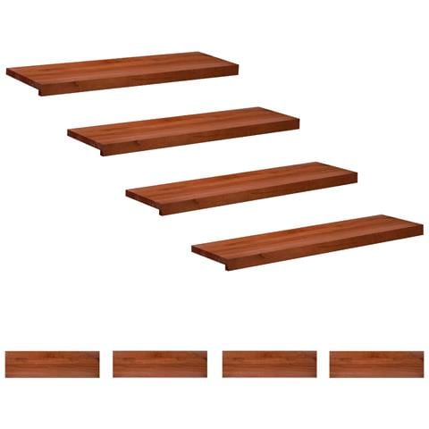 Tappeti per scale 8 pz 100 x 30 x 2 cm Marrone - Foto 1