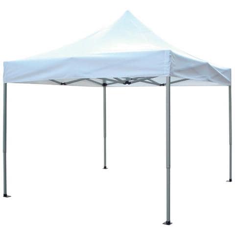 Gazebo Pieghevole 3 X 4,5 Professionale In Alluminio Telo Bianco Chiudibile Per Mercato Mercatino Feste Da Esterno Giardino - Foto 1