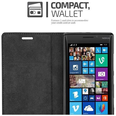 Custodia Compatibile Con Nokia Lumia 929 / 930 In Bruno Caffè - Coperchio Protettiva Con Chiusura Magnetica, Funzione Stand E Tasca Per Le Carte - Foto 9