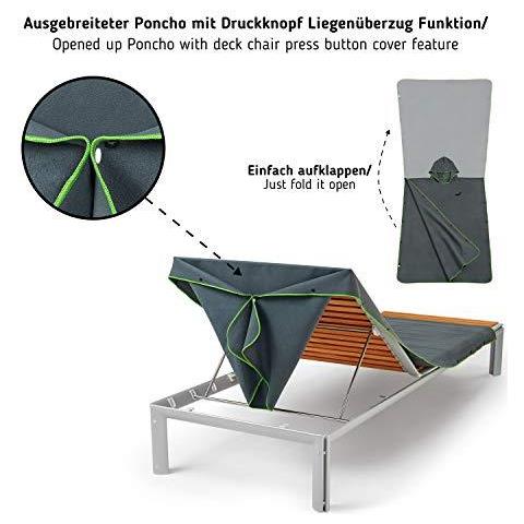 Surf Poncho - Surf Asciugamano Da Bagno Poncho Mens Di Surf Poncho Robe Da Surf Veste Secco - Taglia M Darkgray-verde - Foto 2