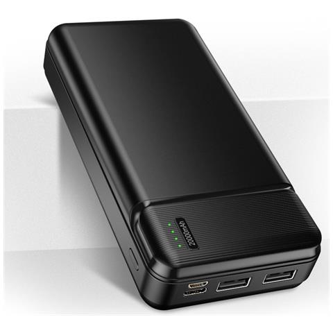 Batteria Da Viaggio 20000mah 2 Uscite Usb 2.4a Compatto E Leggero Nero - Foto 10