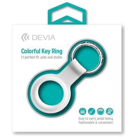 Portachiavi Per Airtag Apple In Morbido Silicone Colore Bian - Foto 1