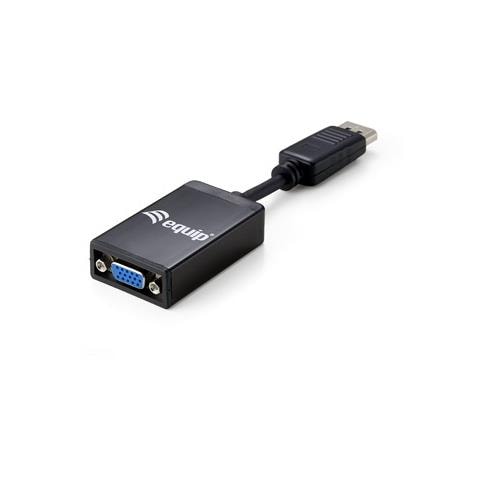 DisplayPort - VGA, DisplayPort, VGA, Maschio / femmina, Nero, Plastica, PVC, PET - Foto 1