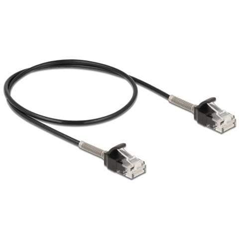 Cavo RJ45 maschio per RJ45 femmina Cat. 6A da 50 cm nero - Foto 2