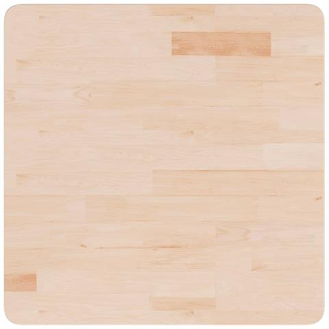 Piano Tavolo Quadrato 60x60x1,5 Cm Massello Rovere Non Trattato - Foto 2
