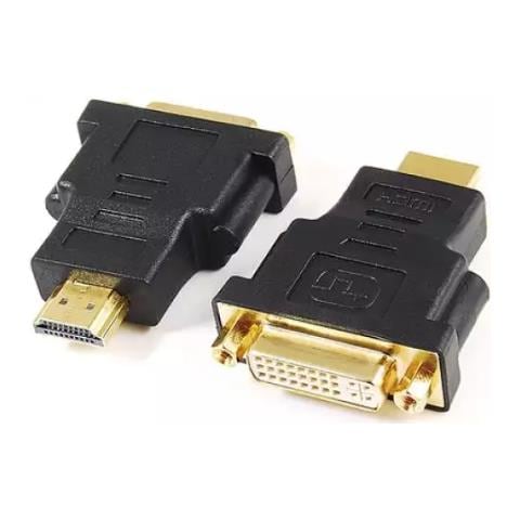 Adattatore DVI (24+5) a HDMI di Tipo A F-M ad Alta Velocità con Ethernet - Nero - Foto 1